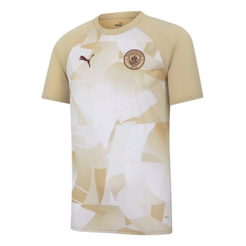 2023-2024 Man City Prematch SS Jersey (Granola) - Kids - Image 13