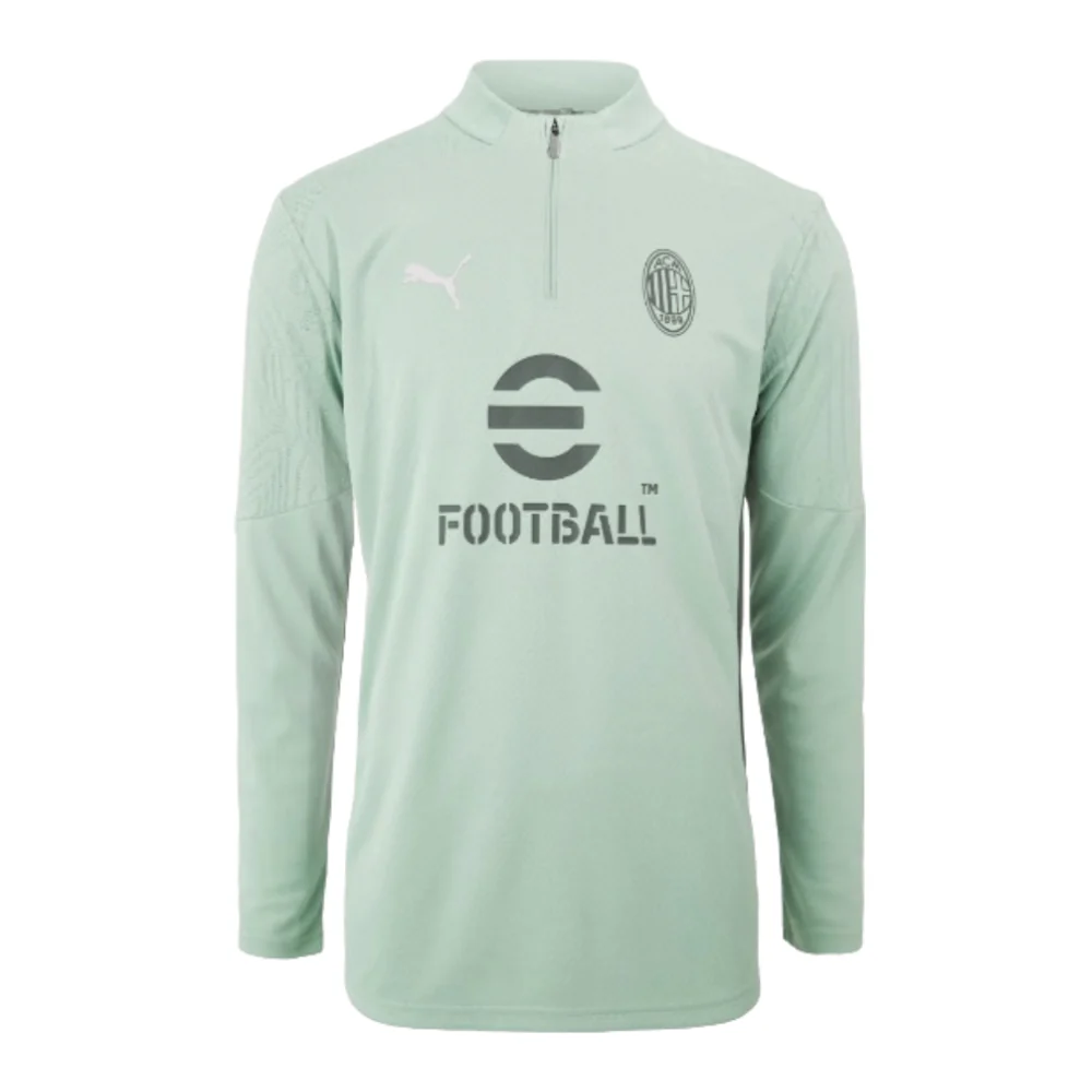 2024-2025 AC Milan Training 1/4 Zip Top (Green Fog) - Image 5