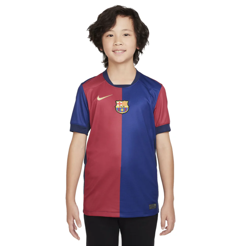 2024-2025 Barcelona Home Shirt (Sponsorless) - Kids - Image 7