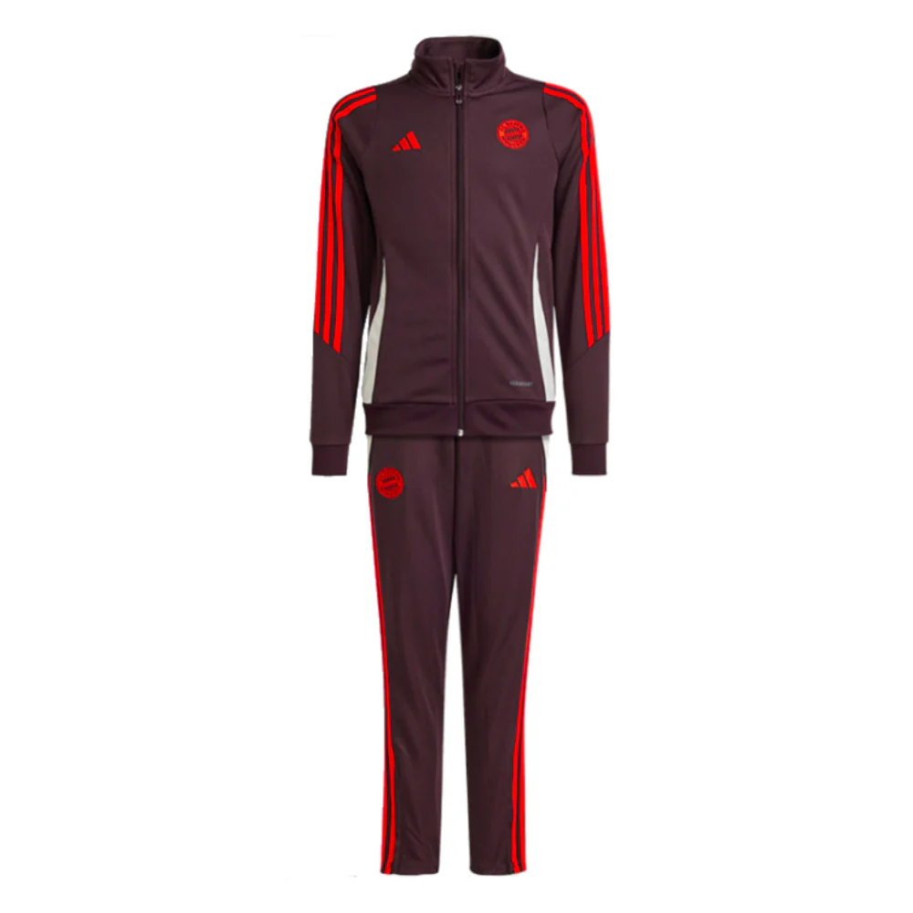 2024-2025 Bayern Munich Tracksuit (Shadow Maroon) - Kids - Image 3