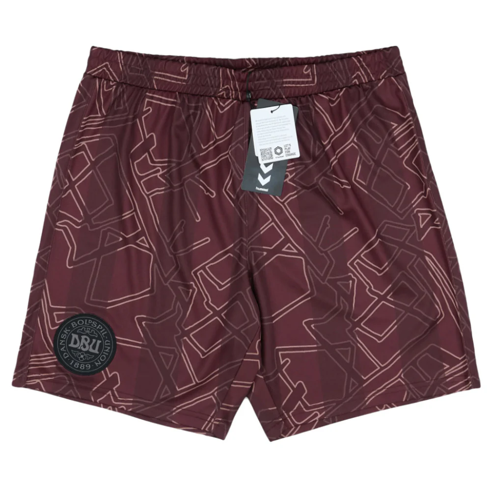 2024-2025 Denmark Special Edition Hummel x Halo Shorts (Dark Red) (Kids) - Image 3