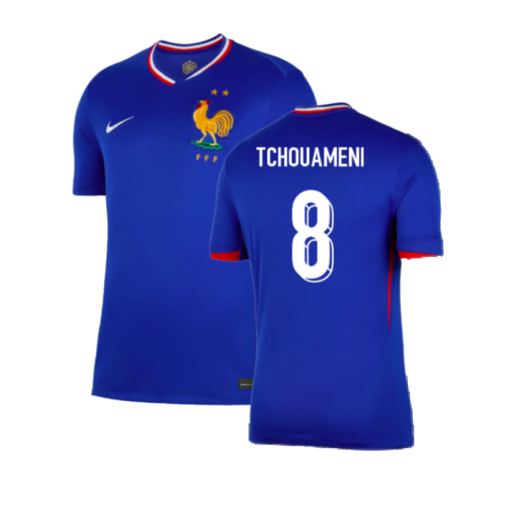 2024-2025 France Home Shirt (Tchouameni 8)