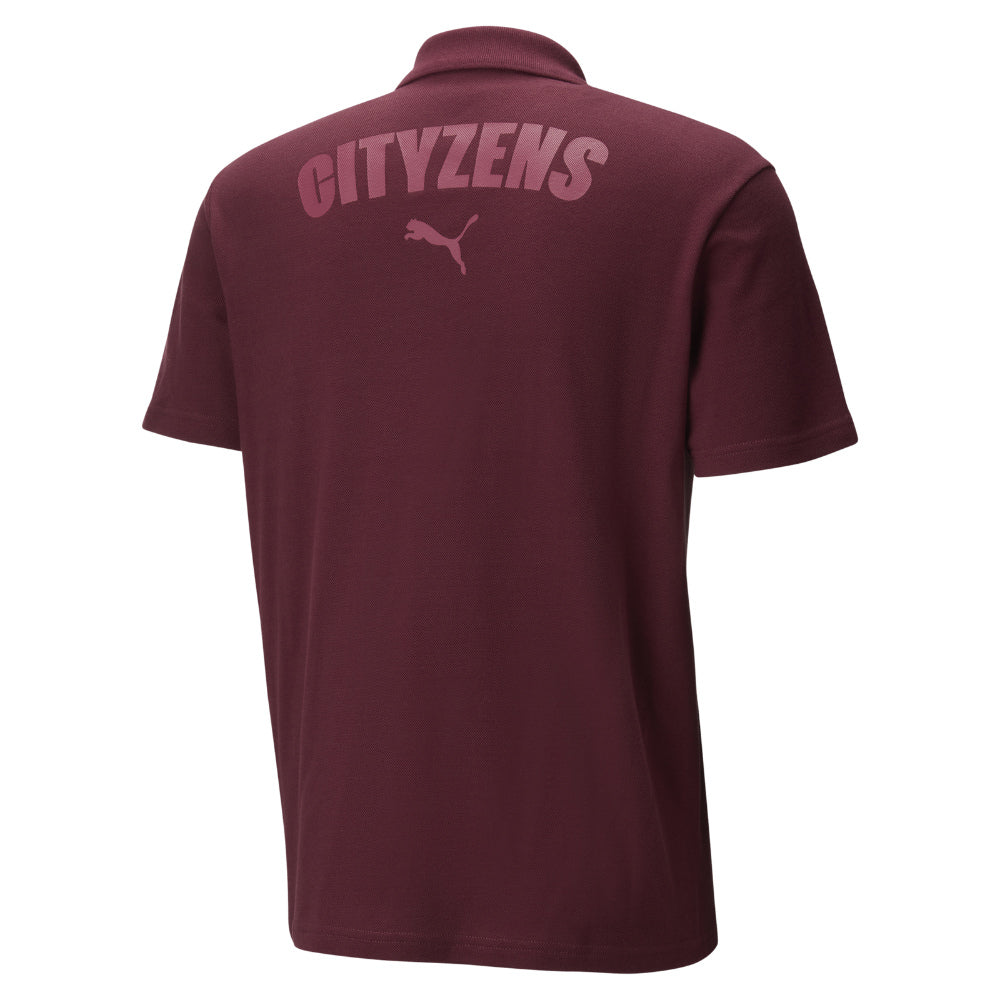 2024-2025 Man City Casuals Polo Shirt (Dark Jasper) - Image 2