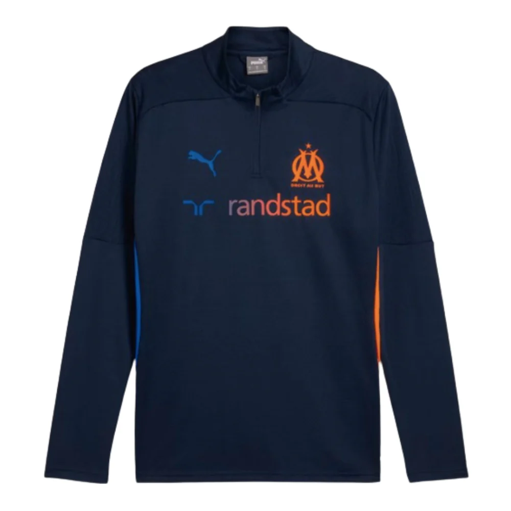 2024-2025 Marseille Training 1/4 Zip Top (Navy) - Image 17
