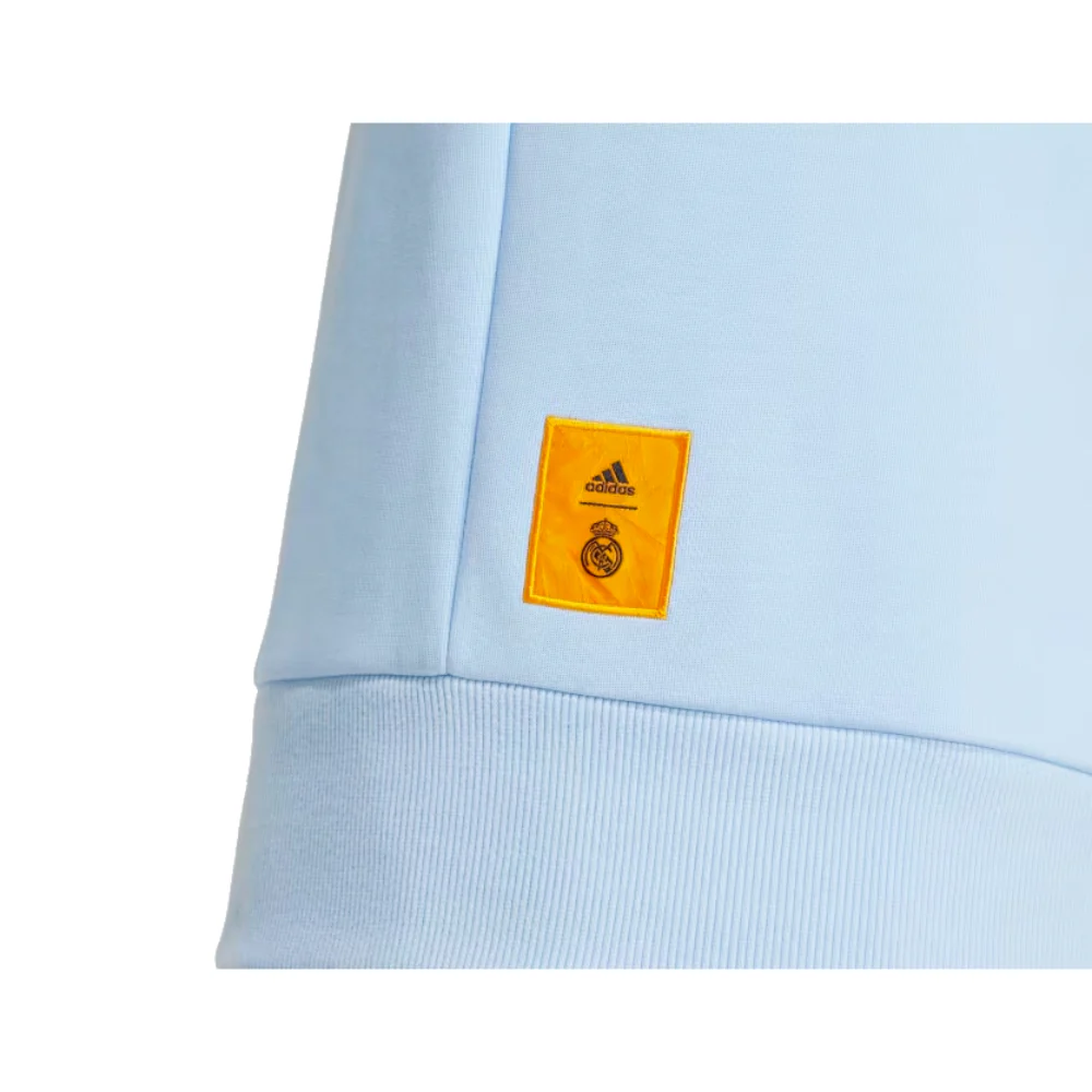 2024-2025 Real Madrid Seasonal Double Knit Hoody (Glow Blue) - Image 3