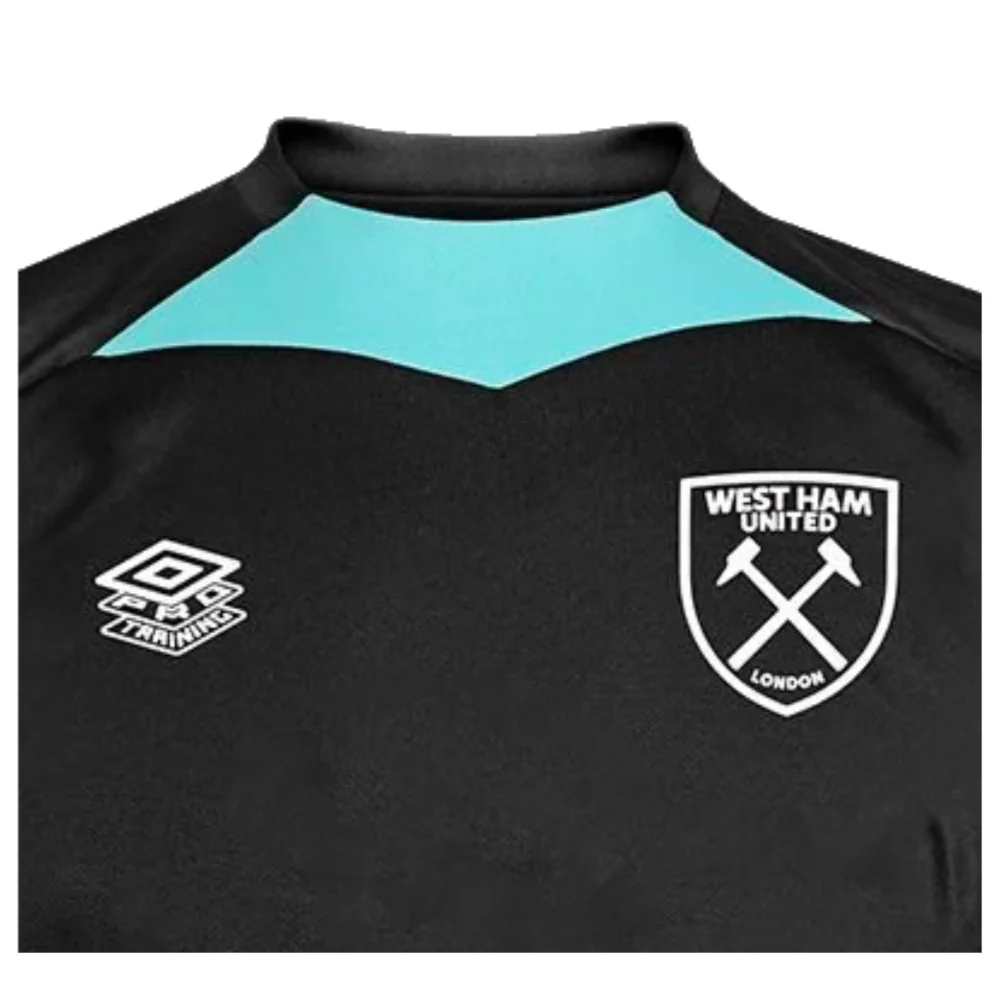 2024-2025 West Ham Training Jersey (Black) - Kids - Image 5