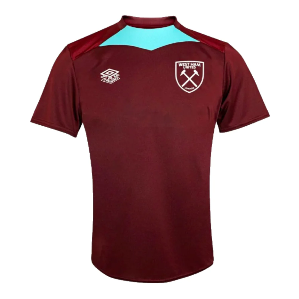 2024-2025 West Ham Training Jersey (Wine) - Kids - Image 4
