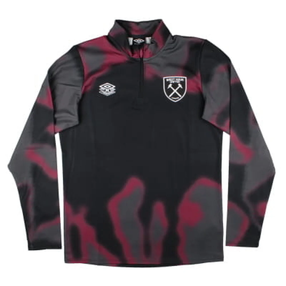 2024-2025 West Ham Warm Up Mid Layer (Black) - Image 13