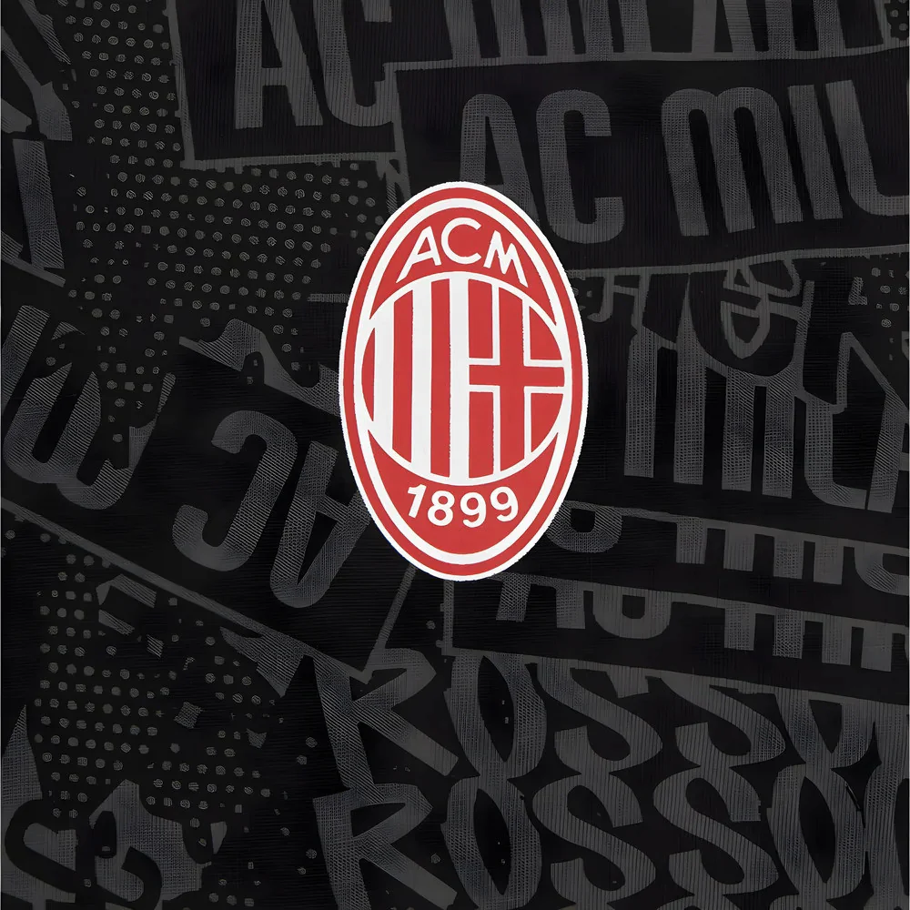 2025-2026 AC Milan ftblCulture Tee AOP (Black) - Image 2