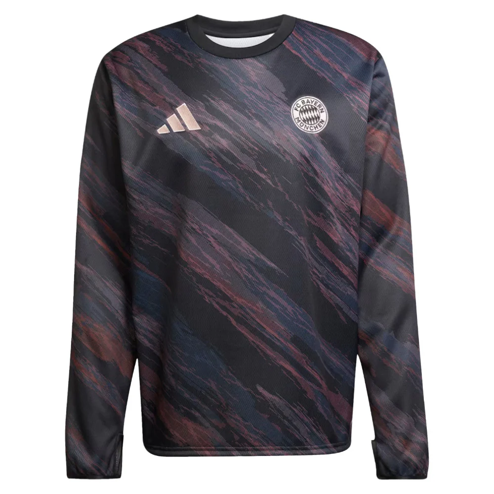 2025-2026 Bayern Munich Pre-Match Warm Top (Black) - Image 4