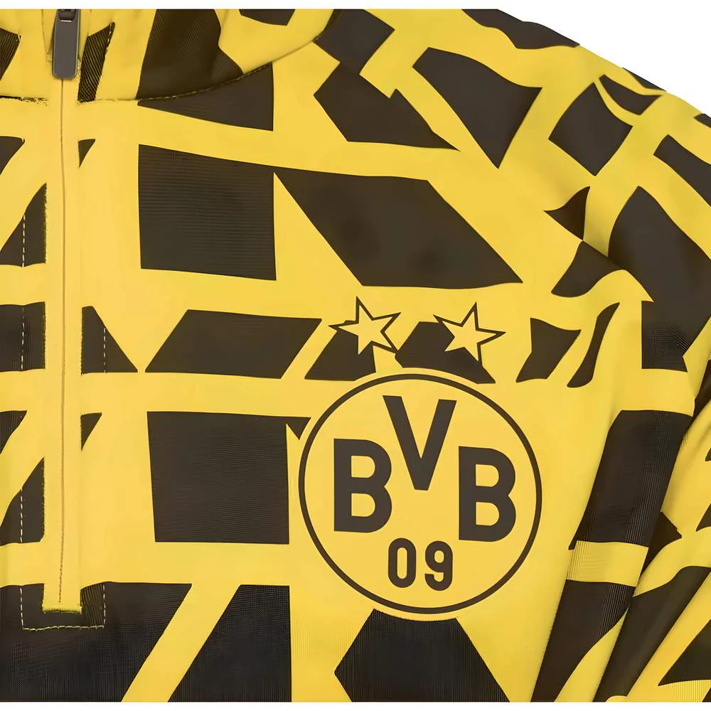 2025-2026 Borussia Dortmund Warm Up 1/4 Zip Top (Yellow) - Image 3