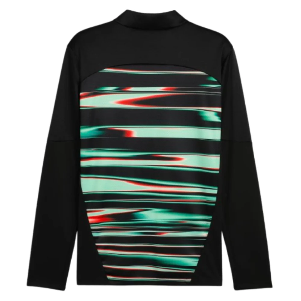 2025-2026 Portugal Prematch 1/4 Zip Top (Black) - Image 2