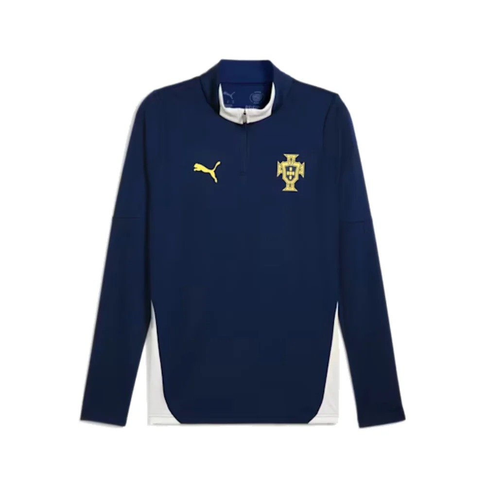 2025-2026 Portugal Training 1/4 Zip Top (Persian Blue) - Image 3