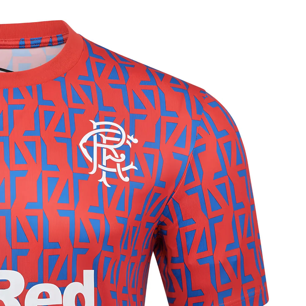 2025-2026 Rangers Away Pre-Match Tee (Flame Scarlet) - Image 6