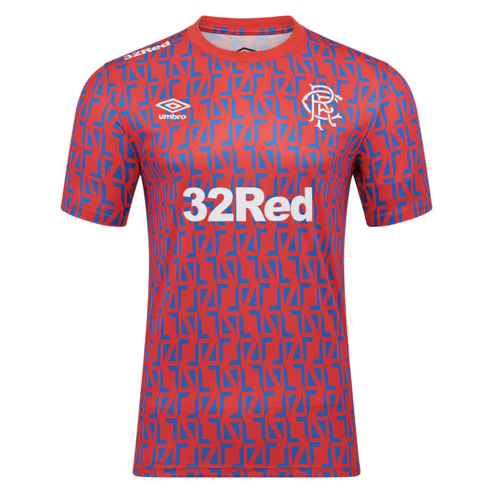 2025-2026 Rangers Away Pre-Match Tee (Flame Scarlet) - Image 9