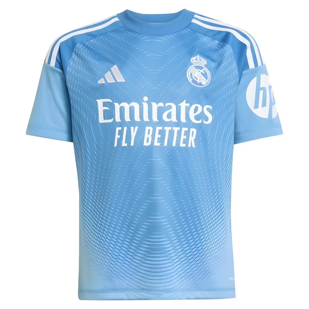 2025-2026 Real Madrid Home Goalkeeper Shirt (Blue) - Kids