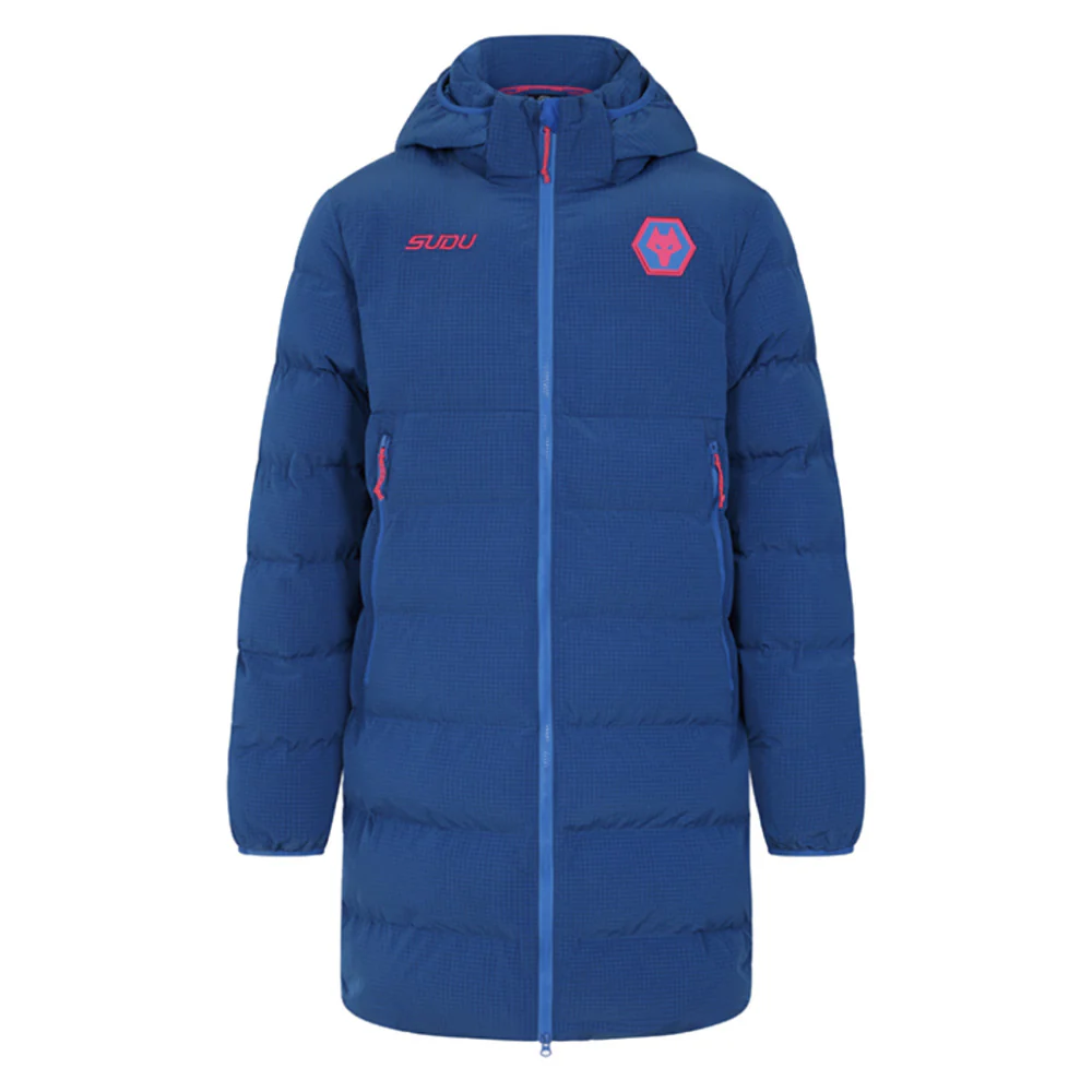 2025-2026 Wolves Training Long Bench Jacket (Lapis Blue) - Image 13