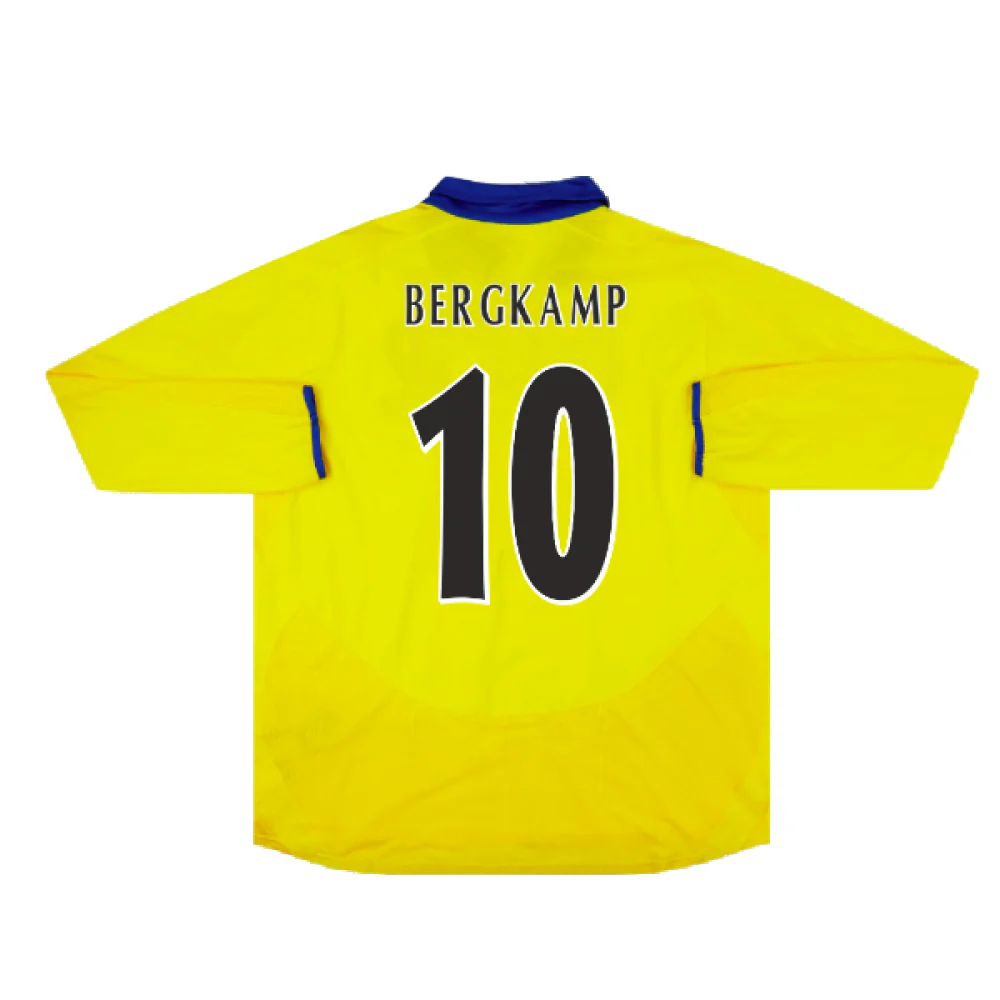 Arsenal 2003-05 Long Sleeve Away Shirt (Excellent) (Bergkamp 10) - Image 2
