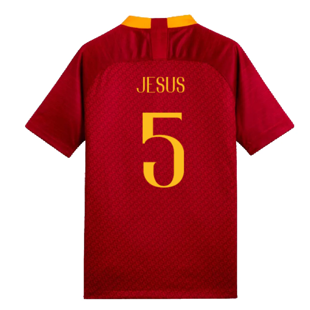 AS Roma 2018-19 Home Shirt (Mint) (Jesus 5) - Image 2