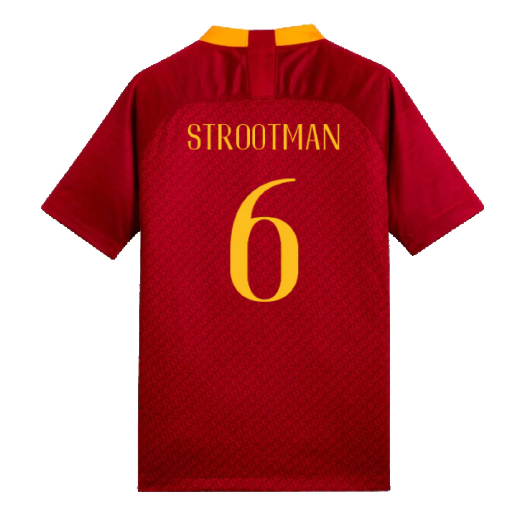 AS Roma 2018-19 Home Shirt (Mint) (Strootman 6) - Image 2