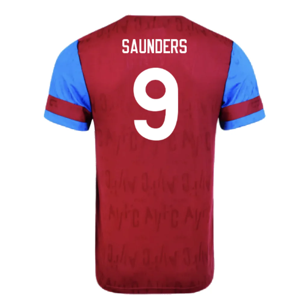 Aston Villa 1992 Home Shirt (XL) (Excellent) (Saunders 9) - Image 2