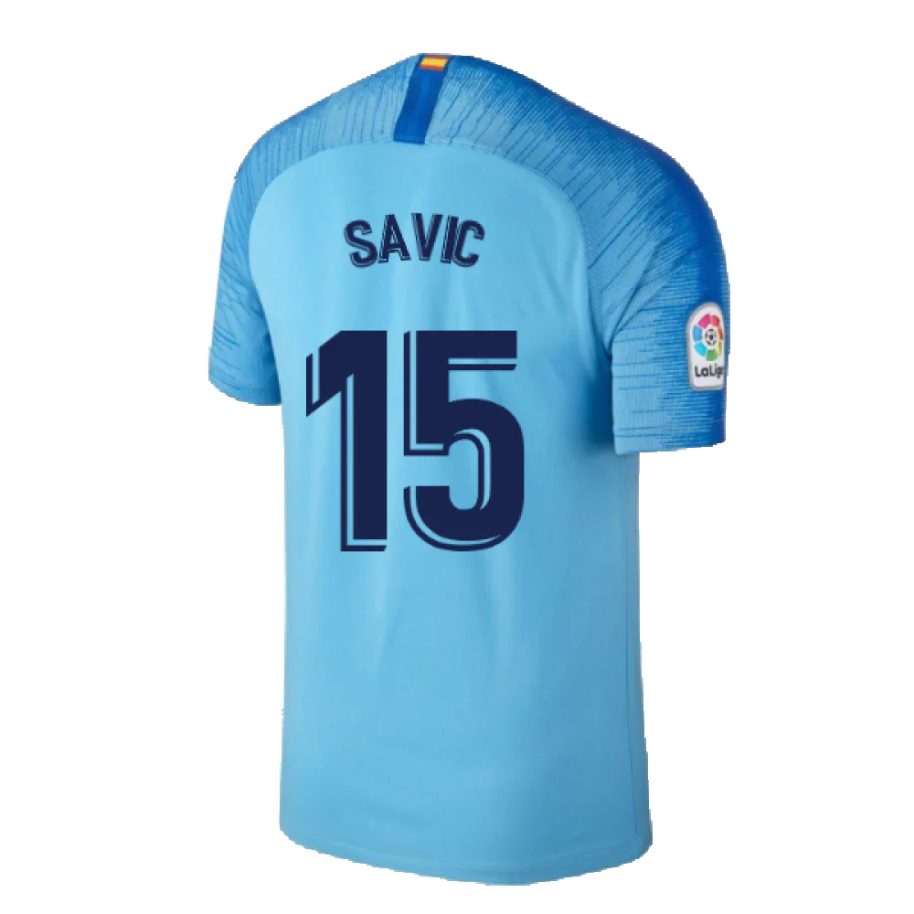 Atletico Madrid 2018-19 Away Shirt (S) (Mint) (Savic 15) - Image 2