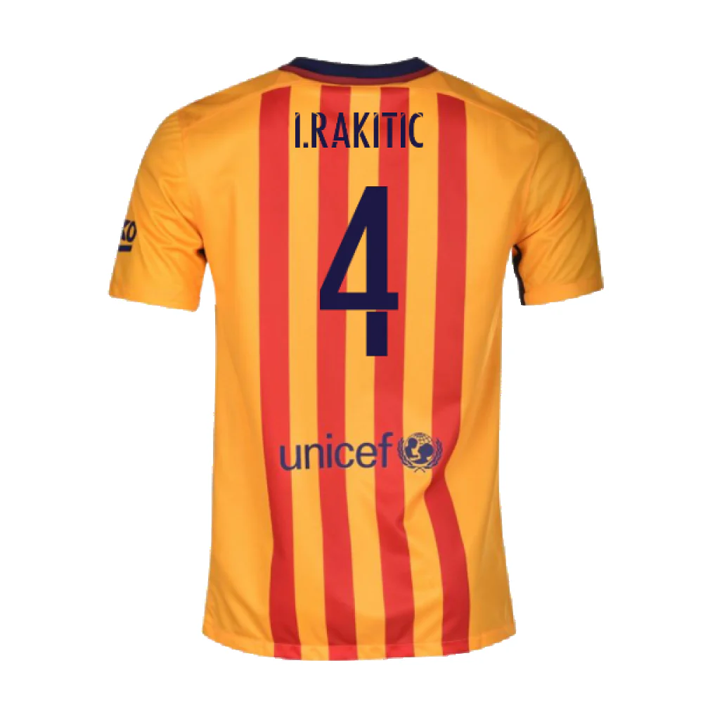 Barcelona 2015-16 Away Shirt (2XL) (Mint) (I.Rakitic 4) - Image 2