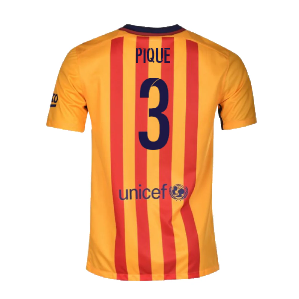Barcelona 2015-16 Away Shirt (2XL) (Mint) (Pique 3) - Image 2
