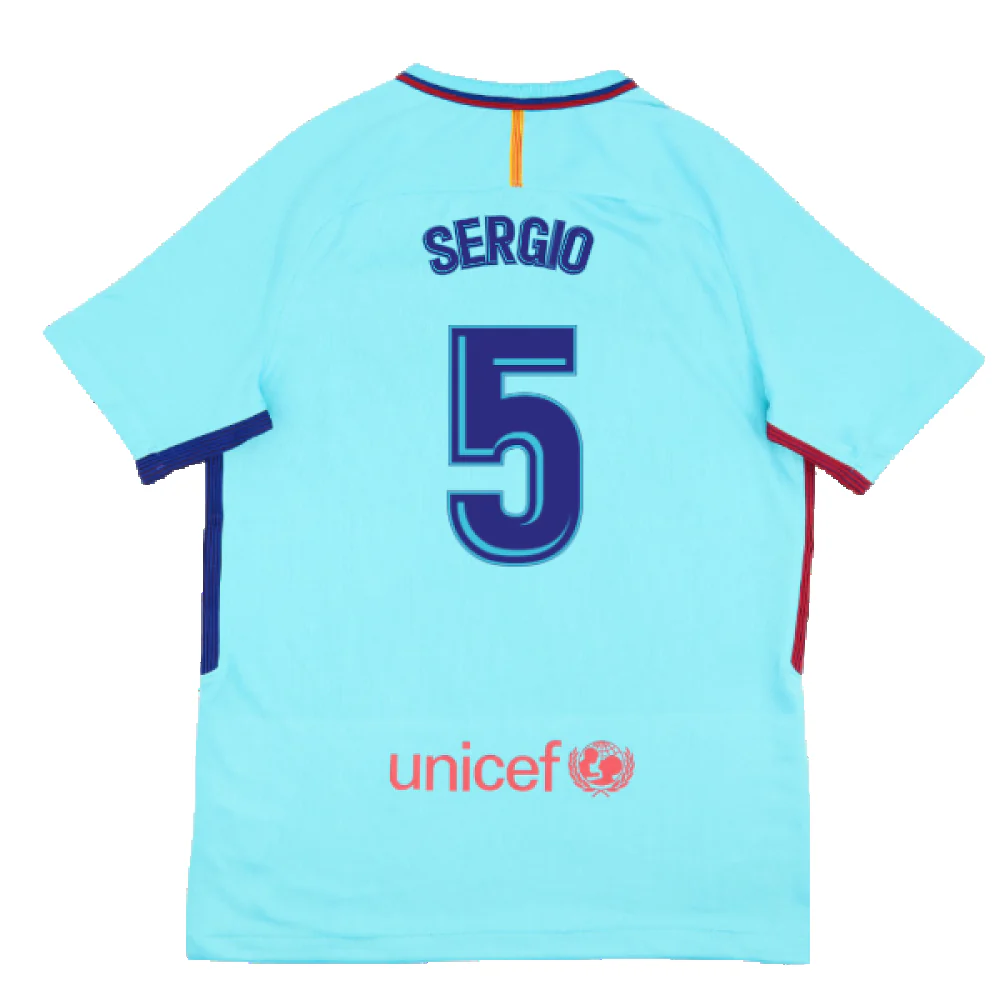 Barcelona 2017-18 Away Shirt (2XL) (Very Good) (Sergio 5) - Image 2