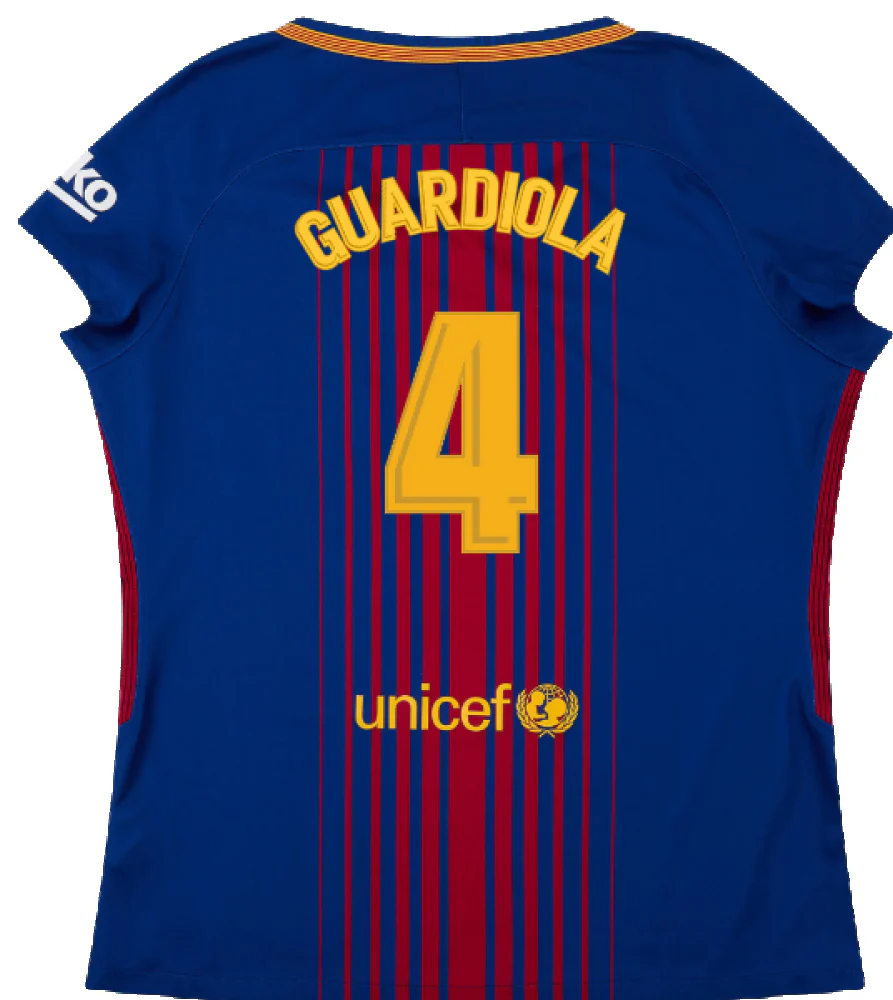 Barcelona 2017-18 Home Shirt (Womens) (M) (Mint) (Guardiola 4) - Image 2