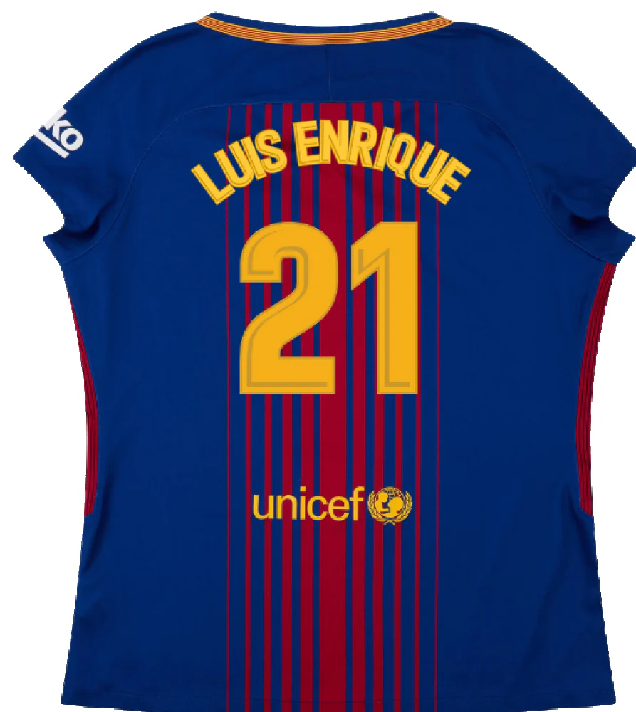 Barcelona 2017-18 Home Shirt (Womens) (M) (Mint) (Luis Enrique 21) - Image 2