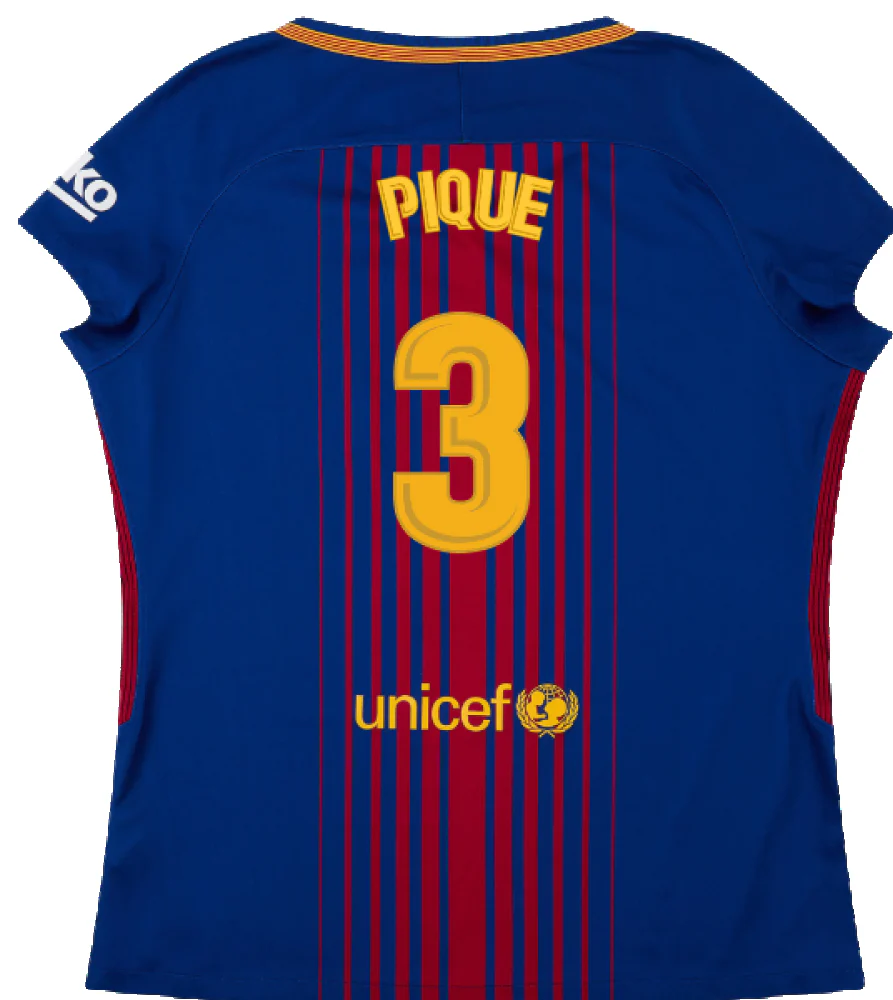 Barcelona 2017-18 Home Shirt (Womens) (M) (Mint) (Pique 3) - Image 2