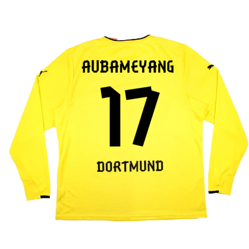 Borussia Dortmund 2013-14 Special Winter Edition Long Sleeve Home Shirt (2XL) (Very Good) (Aubameyan - Image 2