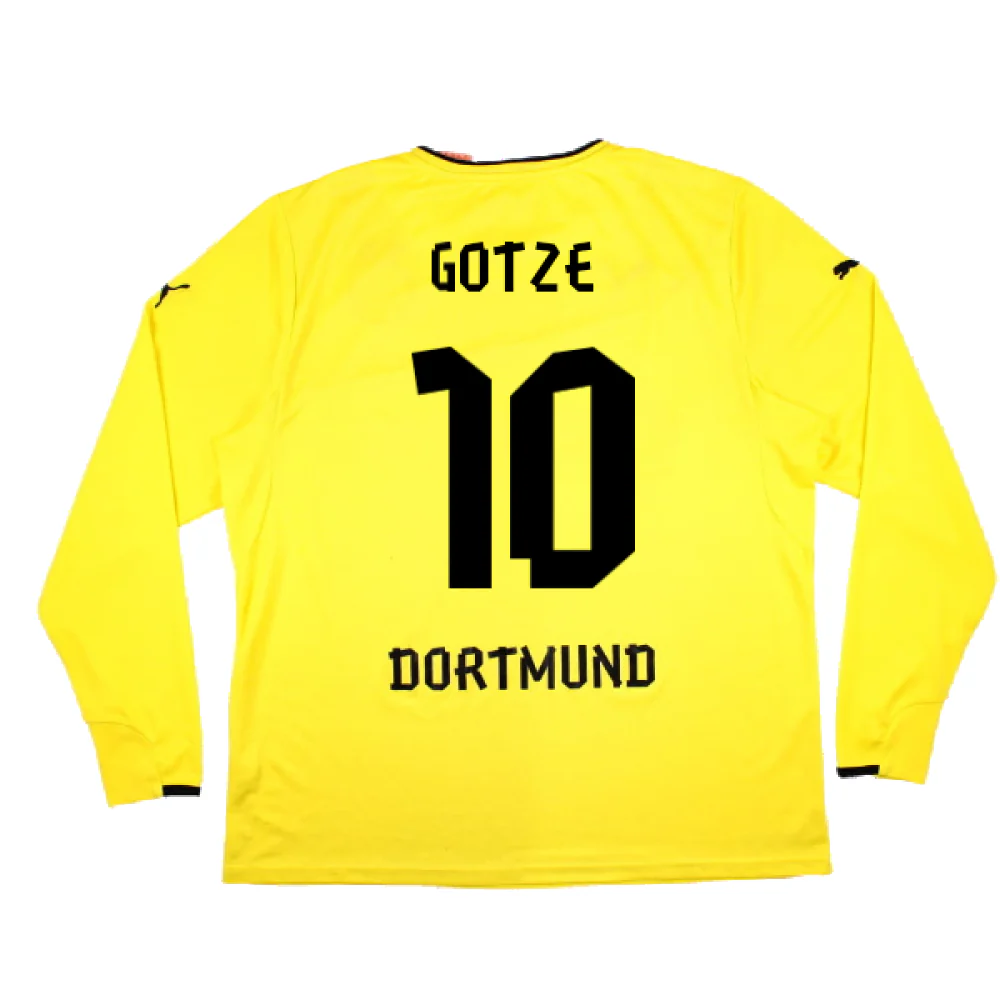 Borussia Dortmund 2013-14 Special Winter Edition Long Sleeve Home Shirt (2XL) (Very Good) (Gotze 10) - Image 2
