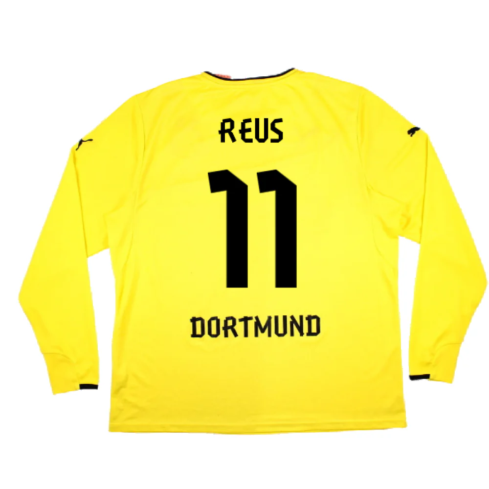 Borussia Dortmund 2013-14 Special Winter Edition Long Sleeve Home Shirt (2XL) (Very Good) (Reus 11) - Image 2