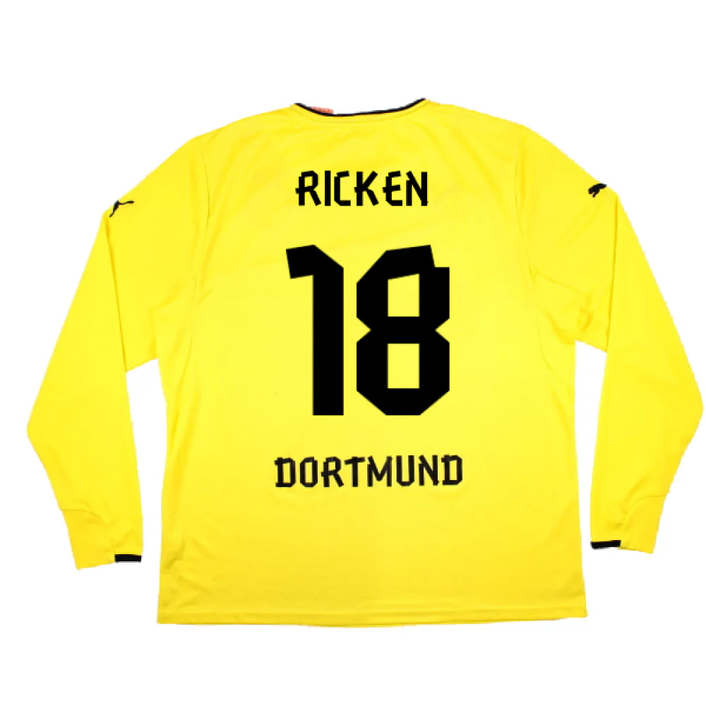 Borussia Dortmund 2013-14 Special Winter Edition Long Sleeve Home Shirt (2XL) (Very Good) (Ricken 18 - Image 2