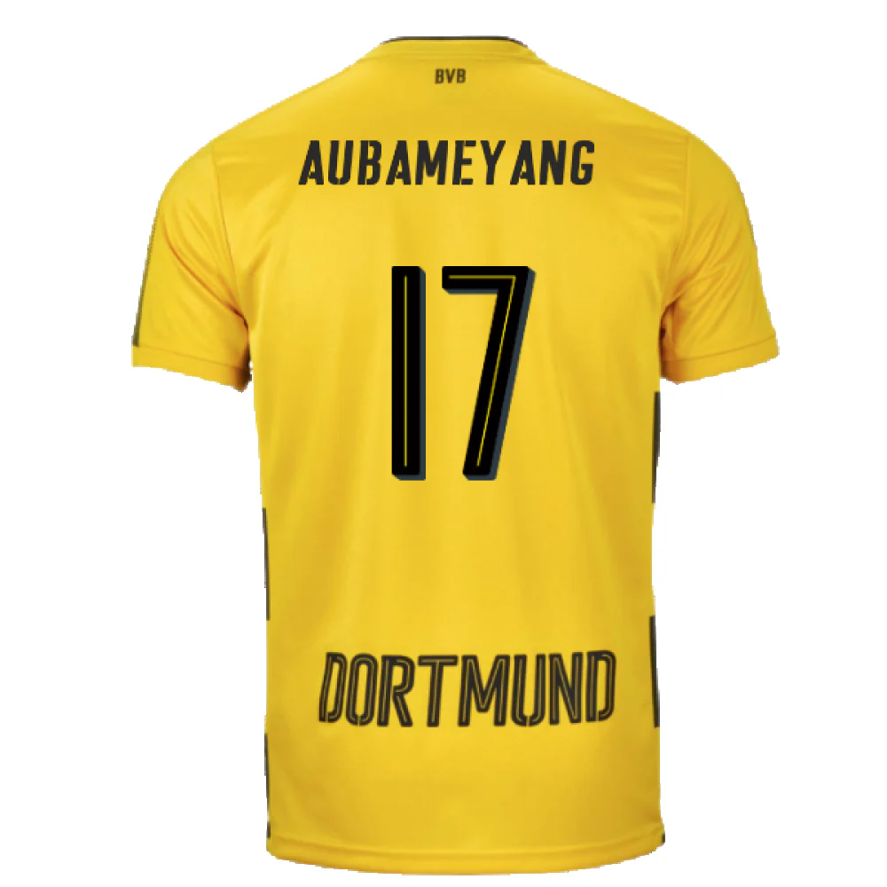 Borussia Dortmund 2017-18 Home Shirt (S) (Very Good) (Aubameyang 17) - Image 2