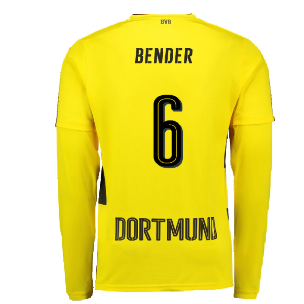Borussia Dortmund 2017-18 Long Sleeve Home Shirt (S) (Excellent) (Bender 6) - Image 2