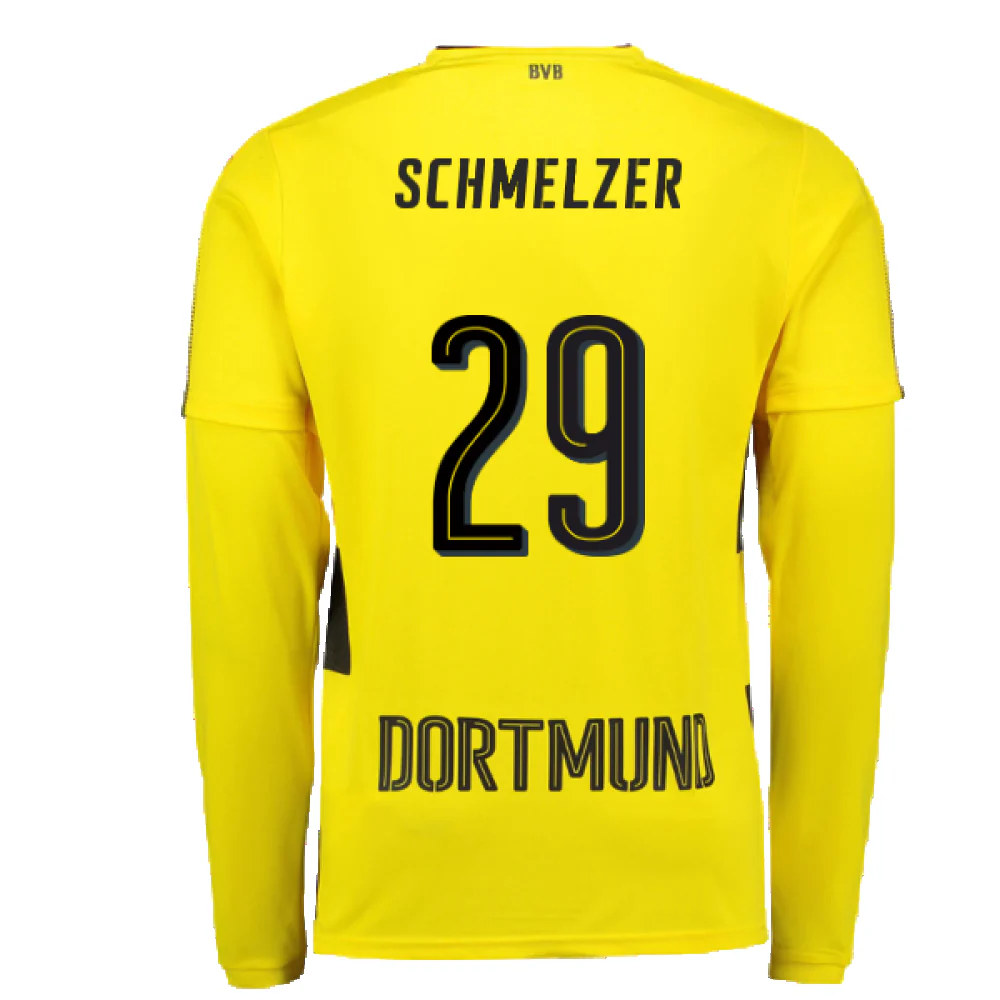 Borussia Dortmund 2017-18 Long Sleeve Home Shirt (S) (Excellent) (Schmelzer 29) - Image 2