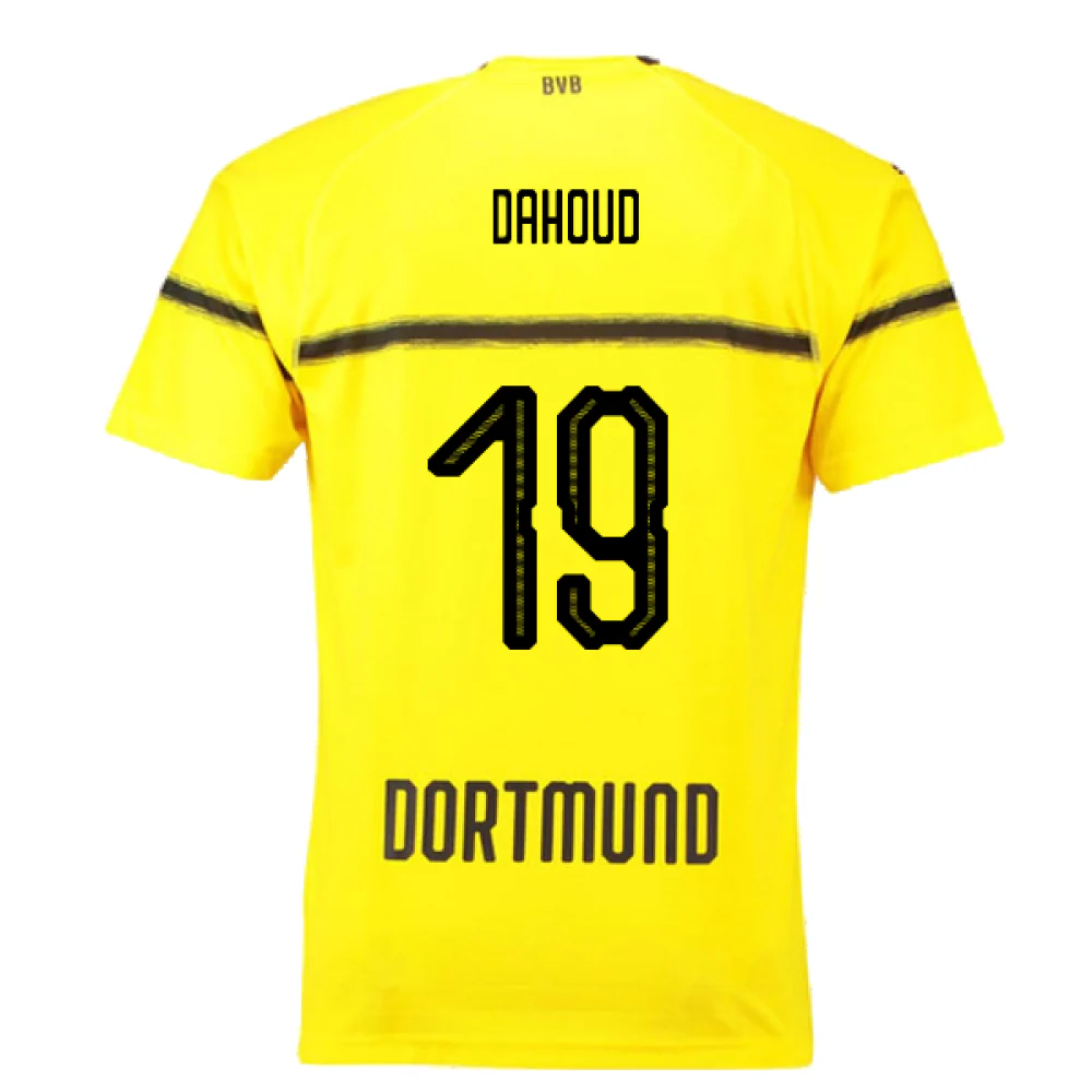 Borussia Dortmund 2018-19 European/Cup Home Shirt (L) (Very Good) (Dahoud 19) - Image 2