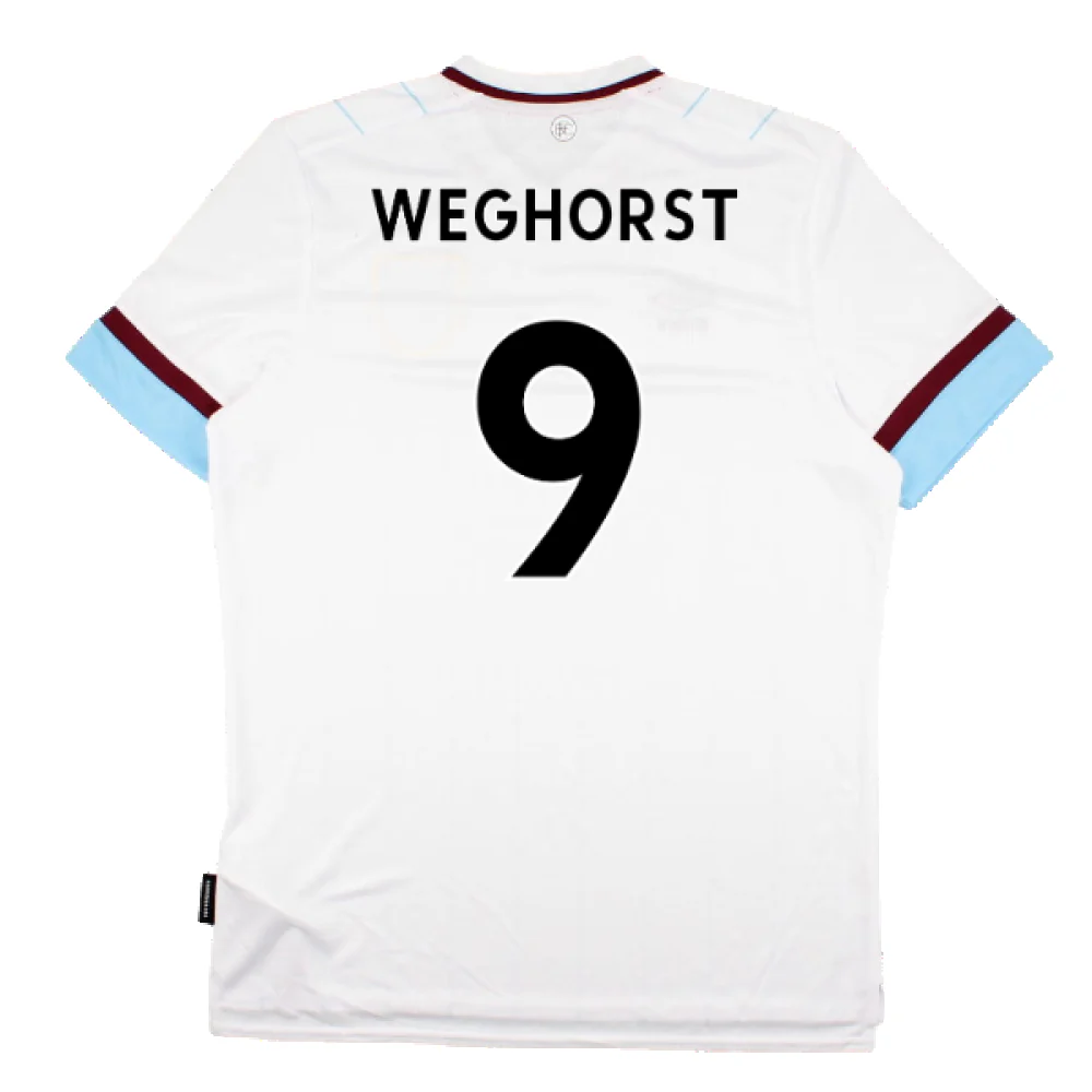 Burnley 2021-22 Away Shirt (Sponsorless) (S) (Mint) (WEGHORST 9) - Image 2