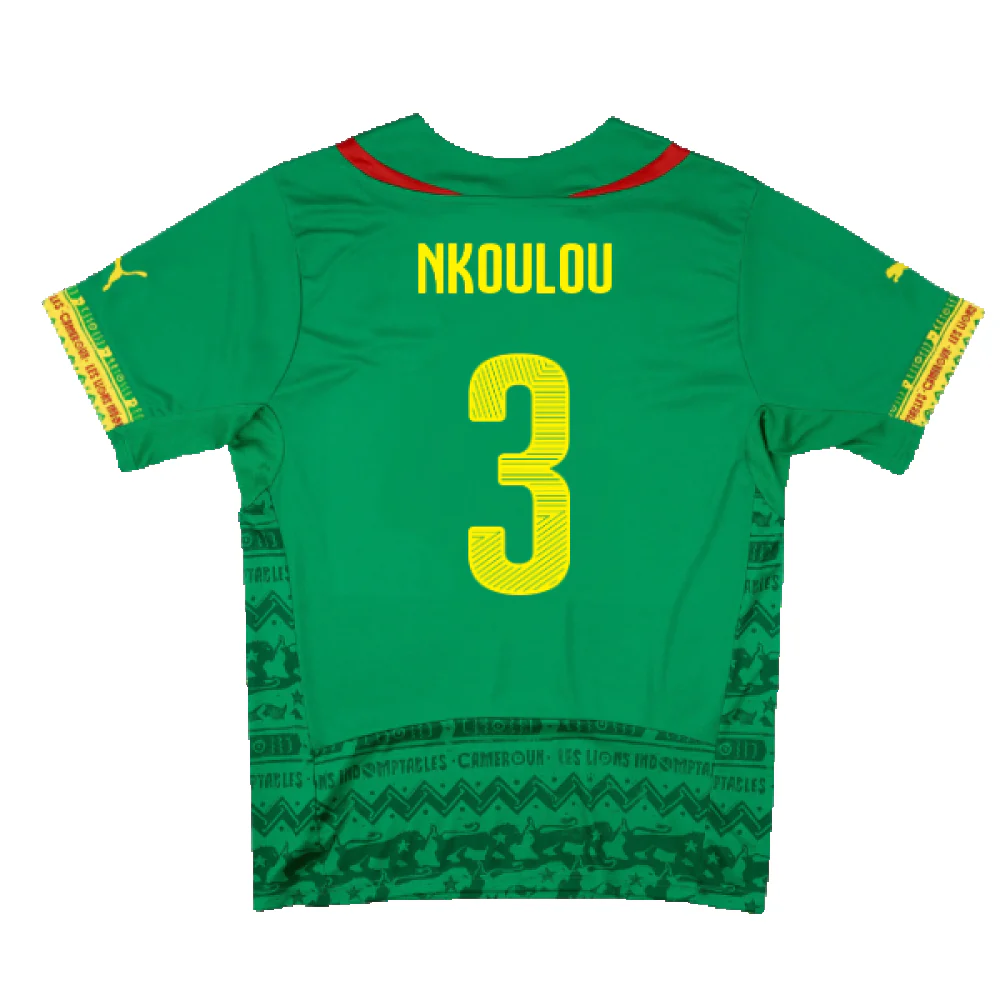 Cameroon 2014-15 Home Shirt (Mint) (Nkoulou 3) - Image 2