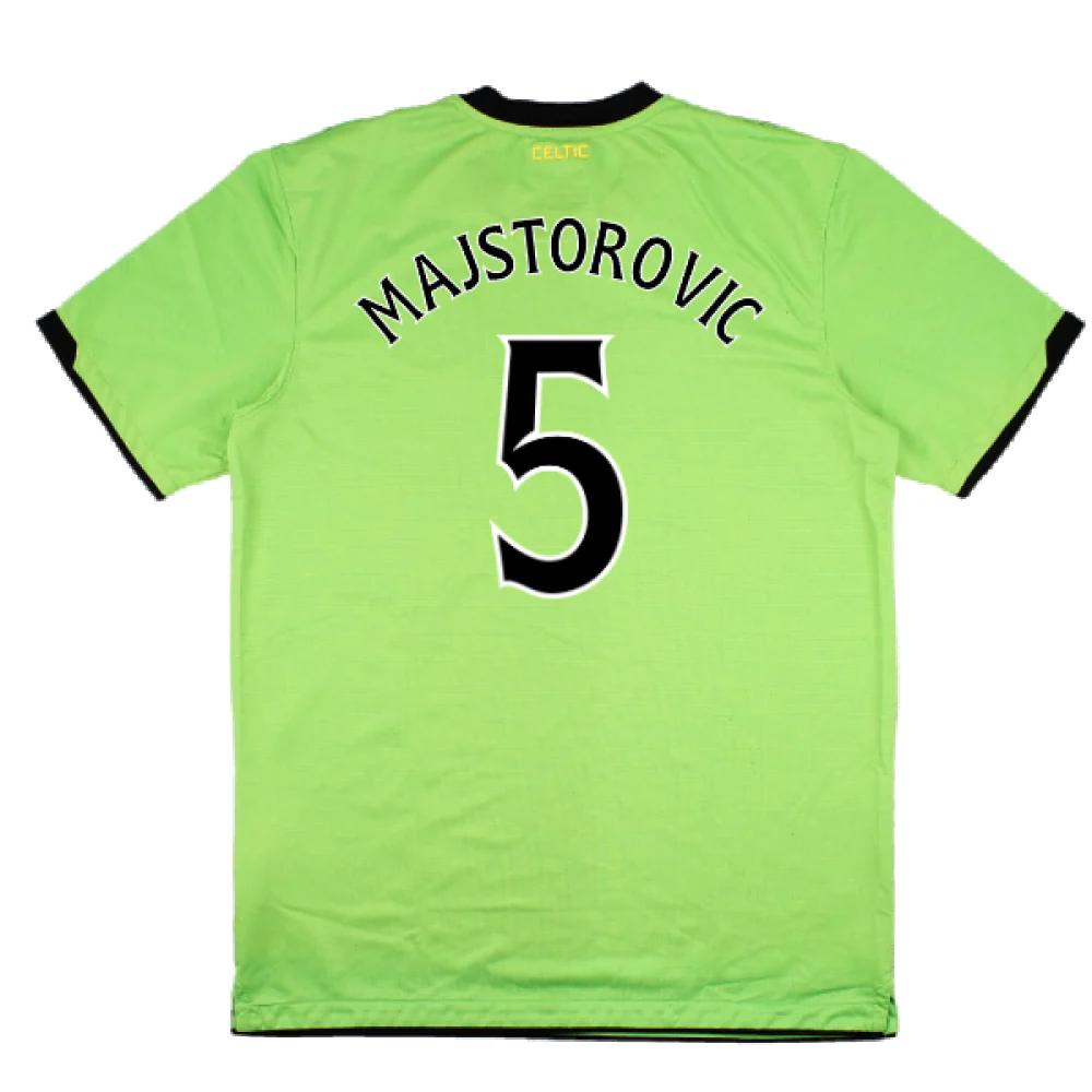 Celtic 2010-11 Away Shirt (Sponsorless) (M) (Excellent) (Majstorovic 5) - Image 2