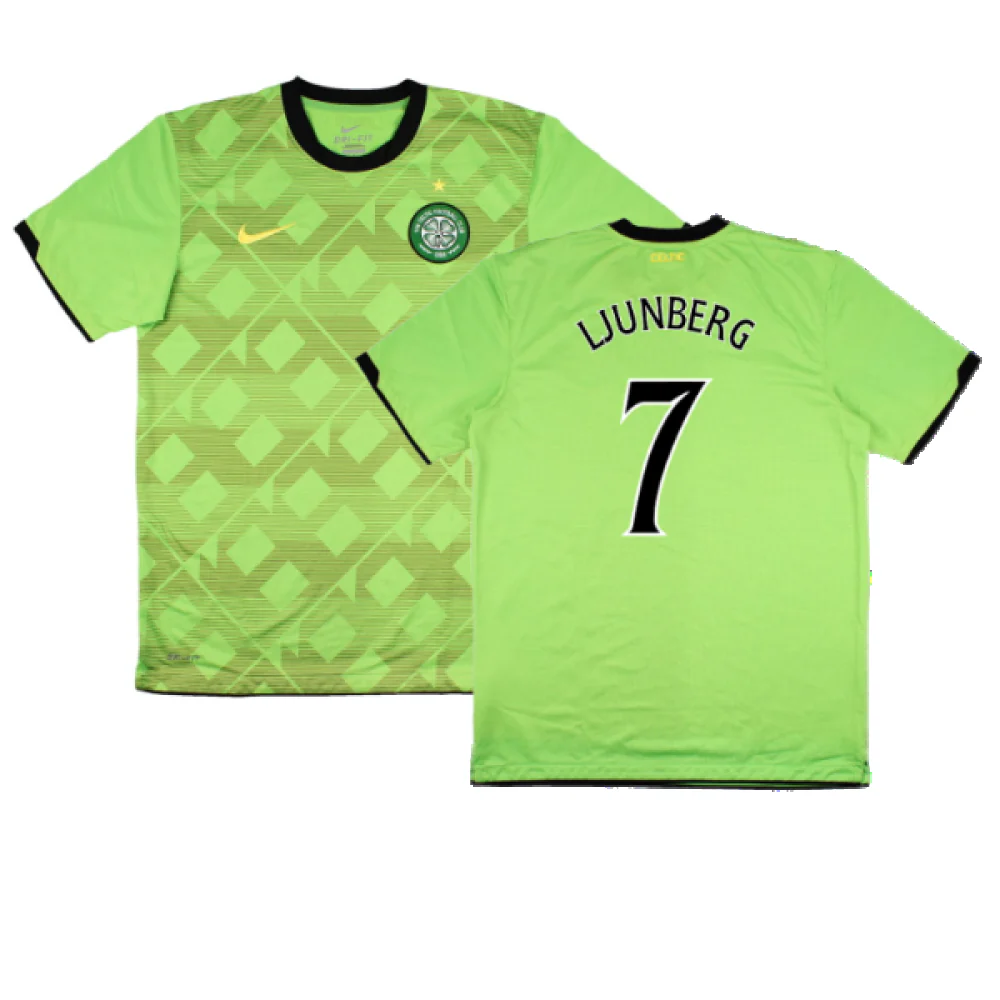 Celtic 2010-11 Away Shirt (Sponsorless) (M) (Very Good) (Ljunberg 7)