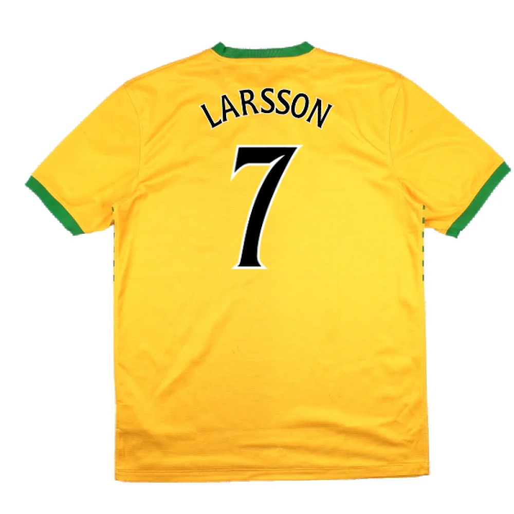 Celtic 2013-14 Away Shirt (Sponsorless) (M) (Very Good) (Larsson 7) - Image 2