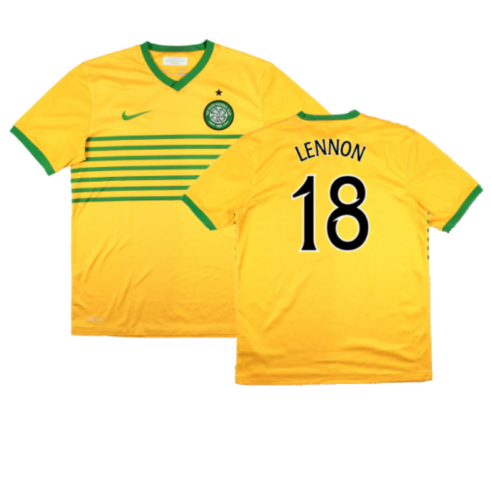 Celtic 2013-14 Away Shirt (Sponsorless) (M) (Very Good) (Lennon 18)