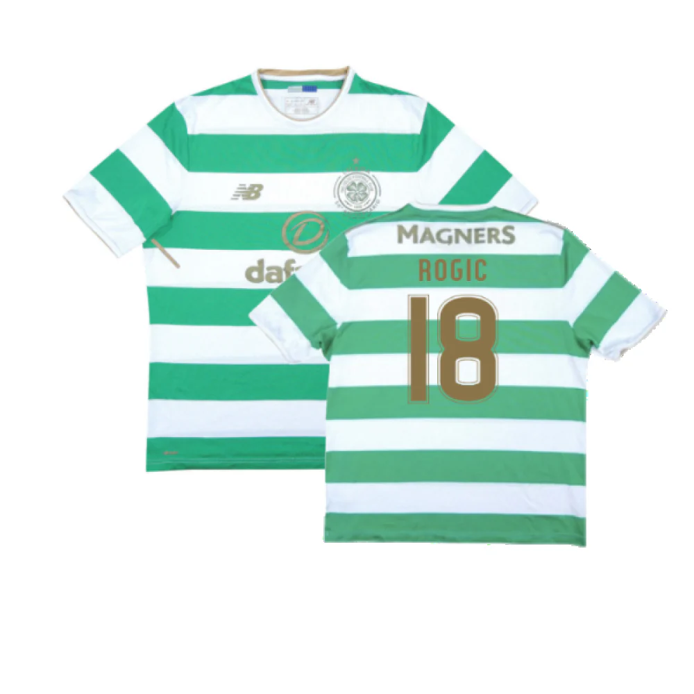 Celtic 2017-18 Home Shirt (Very Good) (Rogic 18)