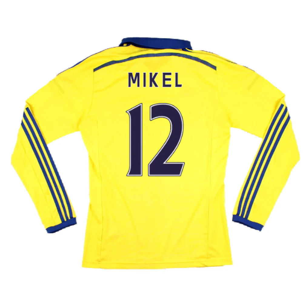 Chelsea 2014-15 Long Sleeve Away Shirt (S) (Excellent) (Mikel 12) - Image 2
