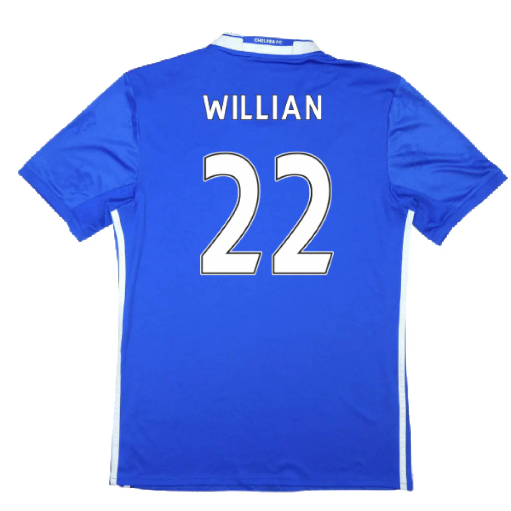 Chelsea 2016-17 Home Shirt (S) (Mint) (Willian 22) - Image 2