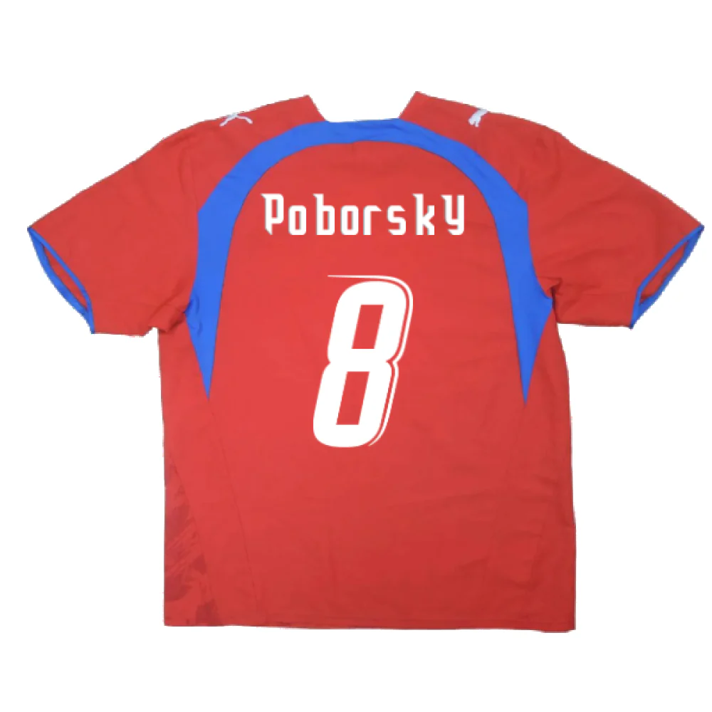Czech Republic 2006-08 Home Shirt (L) (Very Good) (Poborsky 8) - Image 2